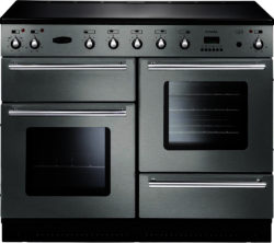 RANGEMASTER  Toledo 110 Electric Ceramic Range Cooker - Stainless Steel & Chrome